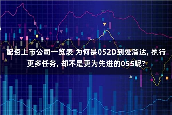配资上市公司一览表 为何是052D到处溜达, 执行更多任务, 却不是更为先进的055呢?